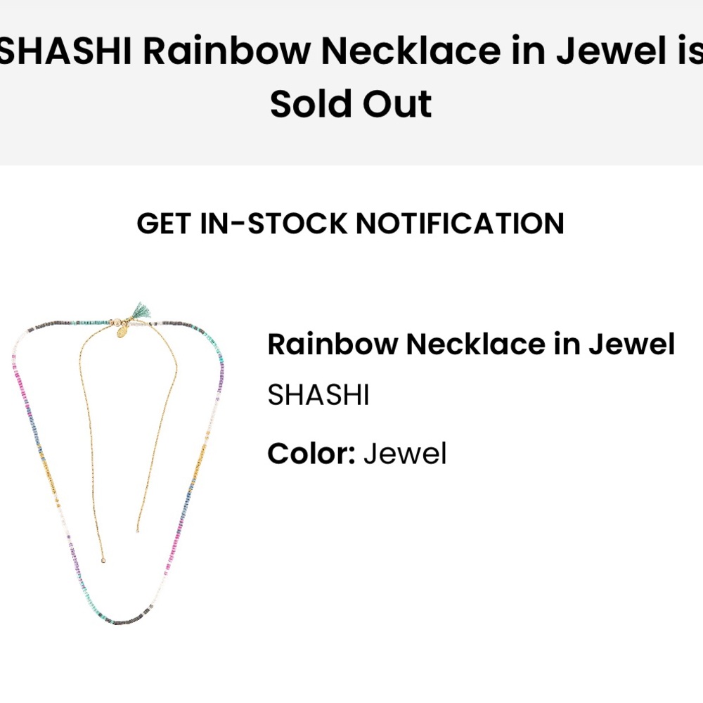 SHASHI Rainbow Necklace - Multicolor Revolve bead boho festival adjustable